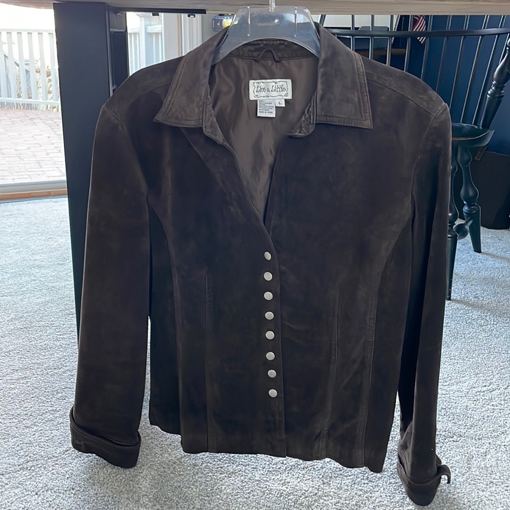 Womens washable suede jacket